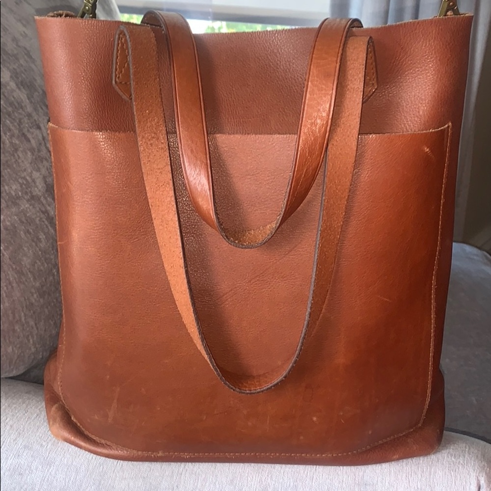 Madewell medium transport tote - saddle leather